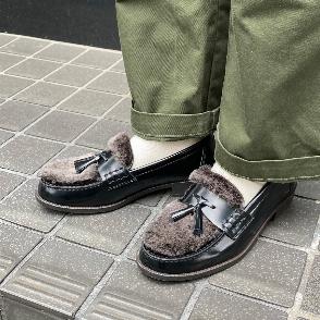 フェイクファータッセルローファー #FF231